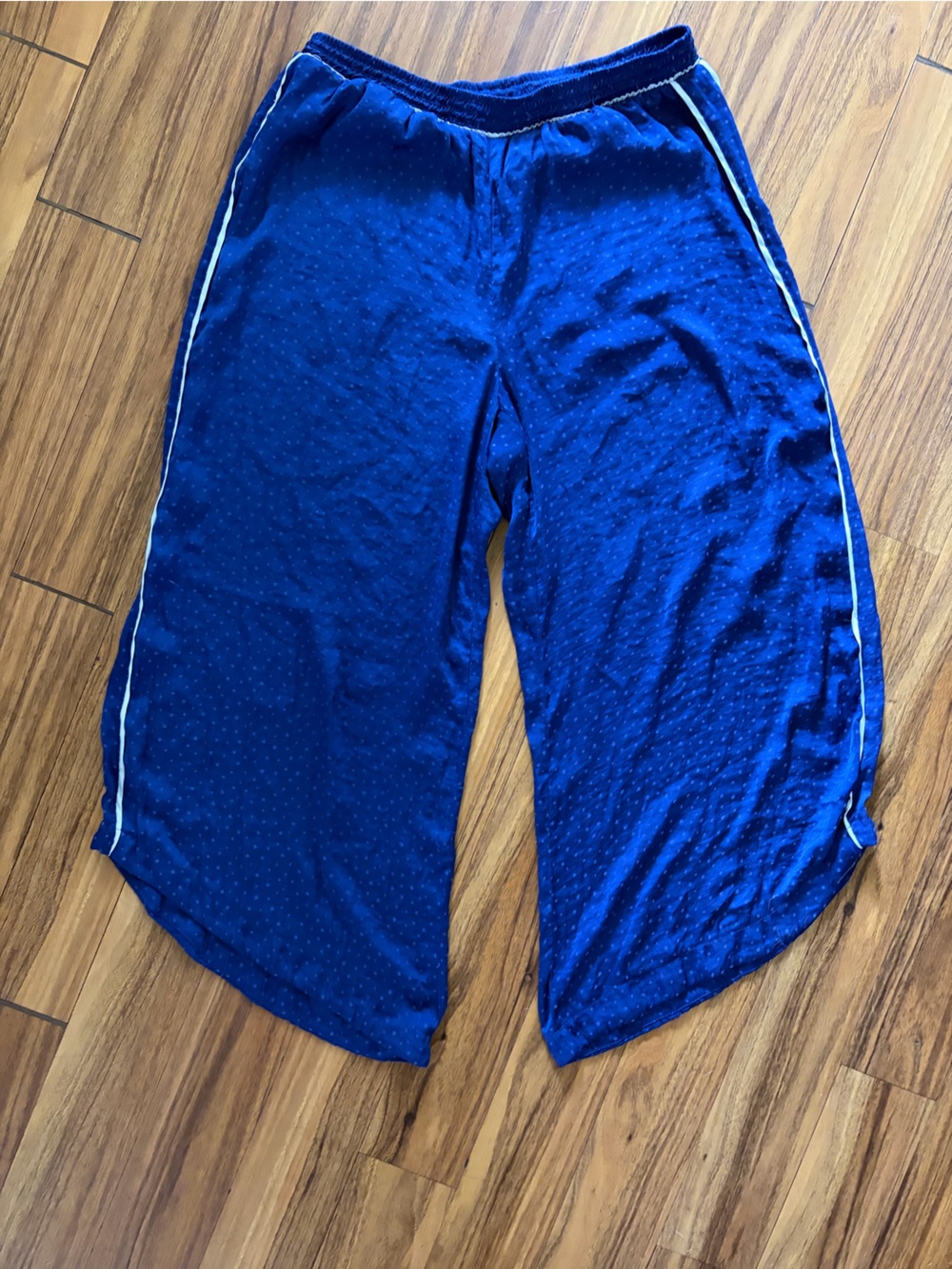 Star print silk sleep pants